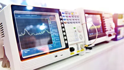 Foto eines digitalen Spektrumanalysators